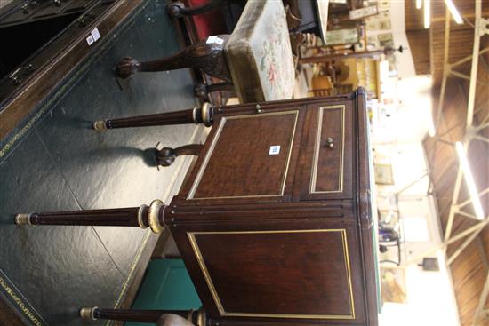 Mahogany & gilt bedside cupboard